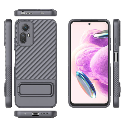 For Xiaomi Redmi Note 12S 4G Flexible Soft TPU Case Scratch Resistant Non-Slip Kickstand Phone Cover