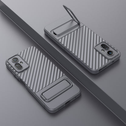 For Xiaomi Redmi Note 12S 4G Flexible Soft TPU Case Scratch Resistant Non-Slip Kickstand Phone Cover