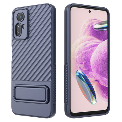 For Xiaomi Redmi Note 12S 4G Flexible Soft TPU Case Scratch Resistant Non-Slip Kickstand Phone Cover