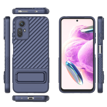 For Xiaomi Redmi Note 12S 4G Flexible Soft TPU Case Scratch Resistant Non-Slip Kickstand Phone Cover