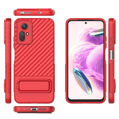 For Xiaomi Redmi Note 12S 4G Flexible Soft TPU Case Scratch Resistant Non-Slip Kickstand Phone Cover