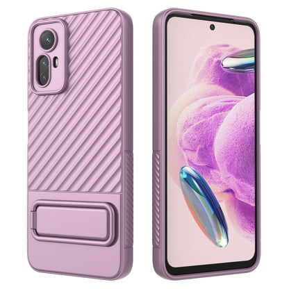 For Xiaomi Redmi Note 12S 4G Flexible Soft TPU Case Scratch Resistant Non-Slip Kickstand Phone Cover