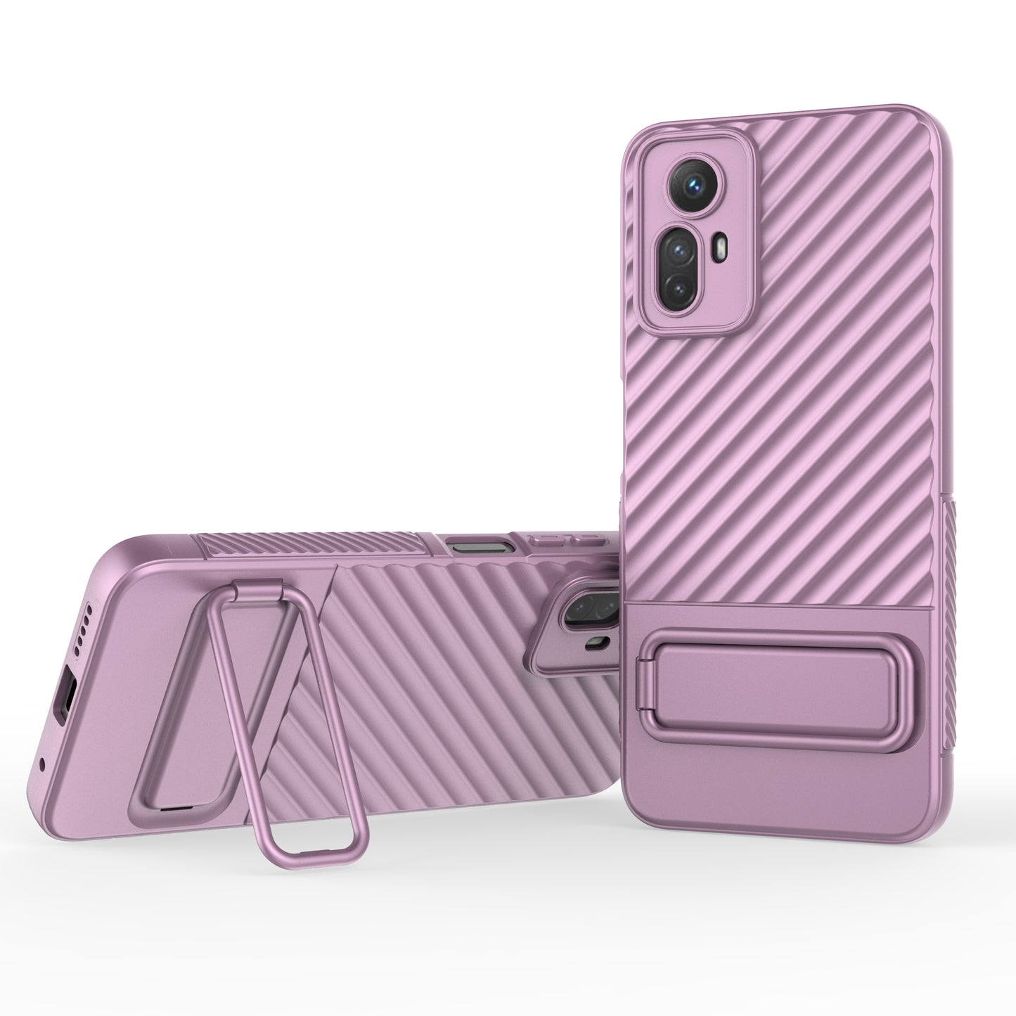 For Xiaomi Redmi Note 12S 4G Flexible Soft TPU Case Scratch Resistant Non-Slip Kickstand Phone Cover