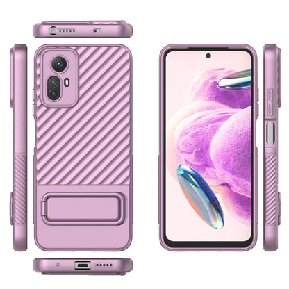 For Xiaomi Redmi Note 12S 4G Flexible Soft TPU Case Scratch Resistant Non-Slip Kickstand Phone Cover