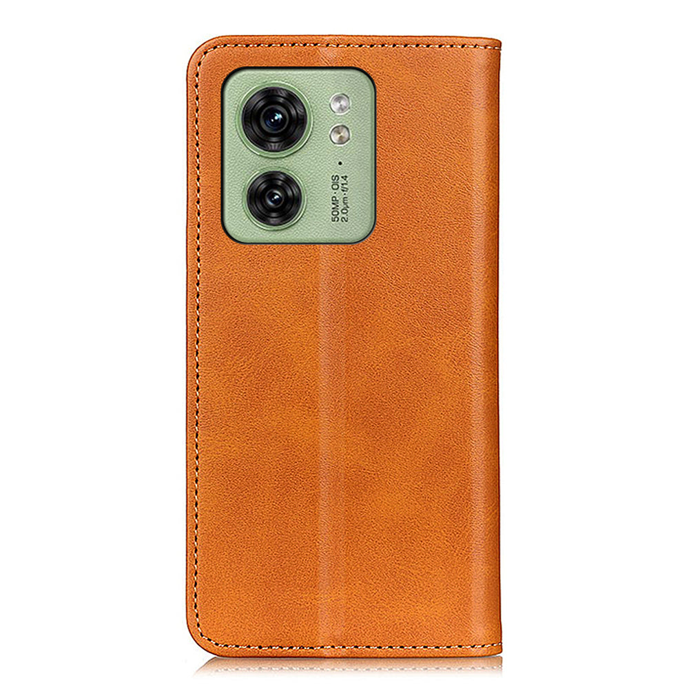 Wallet Phone Stand Case for Motorola Edge 40 5G , Shockproof Cell Phone Cover Split Leather Shell