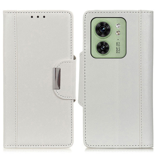 For Motorola Edge 40 5G Anti-scratch Wallet Case Cowhide Texture Stand Leather Phone Cover