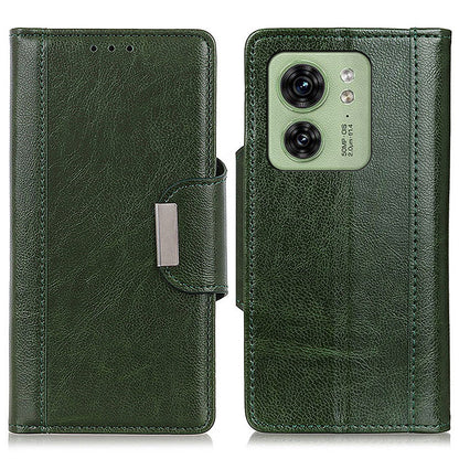 For Motorola Edge 40 5G Anti-scratch Wallet Case Cowhide Texture Stand Leather Phone Cover