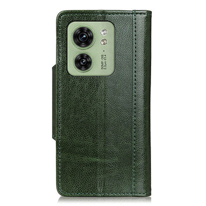 For Motorola Edge 40 5G Anti-scratch Wallet Case Cowhide Texture Stand Leather Phone Cover