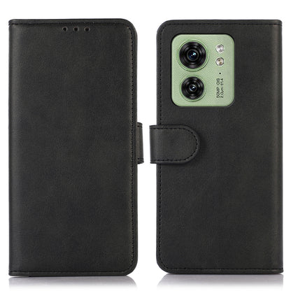 For Motorola Edge 40 5G Anti-Scratch Wallet Phone Stand Case PU Leather Cowhide Texture Magnetic Cover