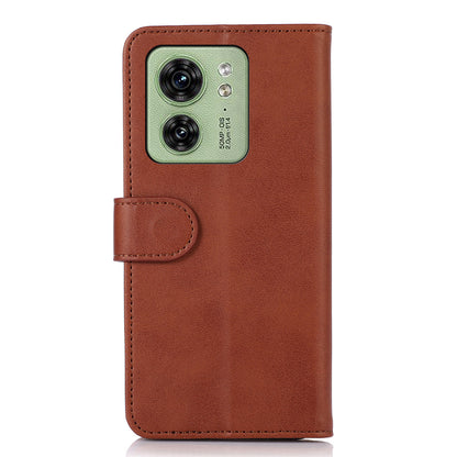 For Motorola Edge 40 5G Anti-Scratch Wallet Phone Stand Case PU Leather Cowhide Texture Magnetic Cover
