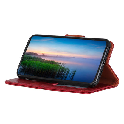 For Motorola Edge 40 5G Dustproof Split Leather Phone Case Nappa Texture Protective Cover with Stand Wallet