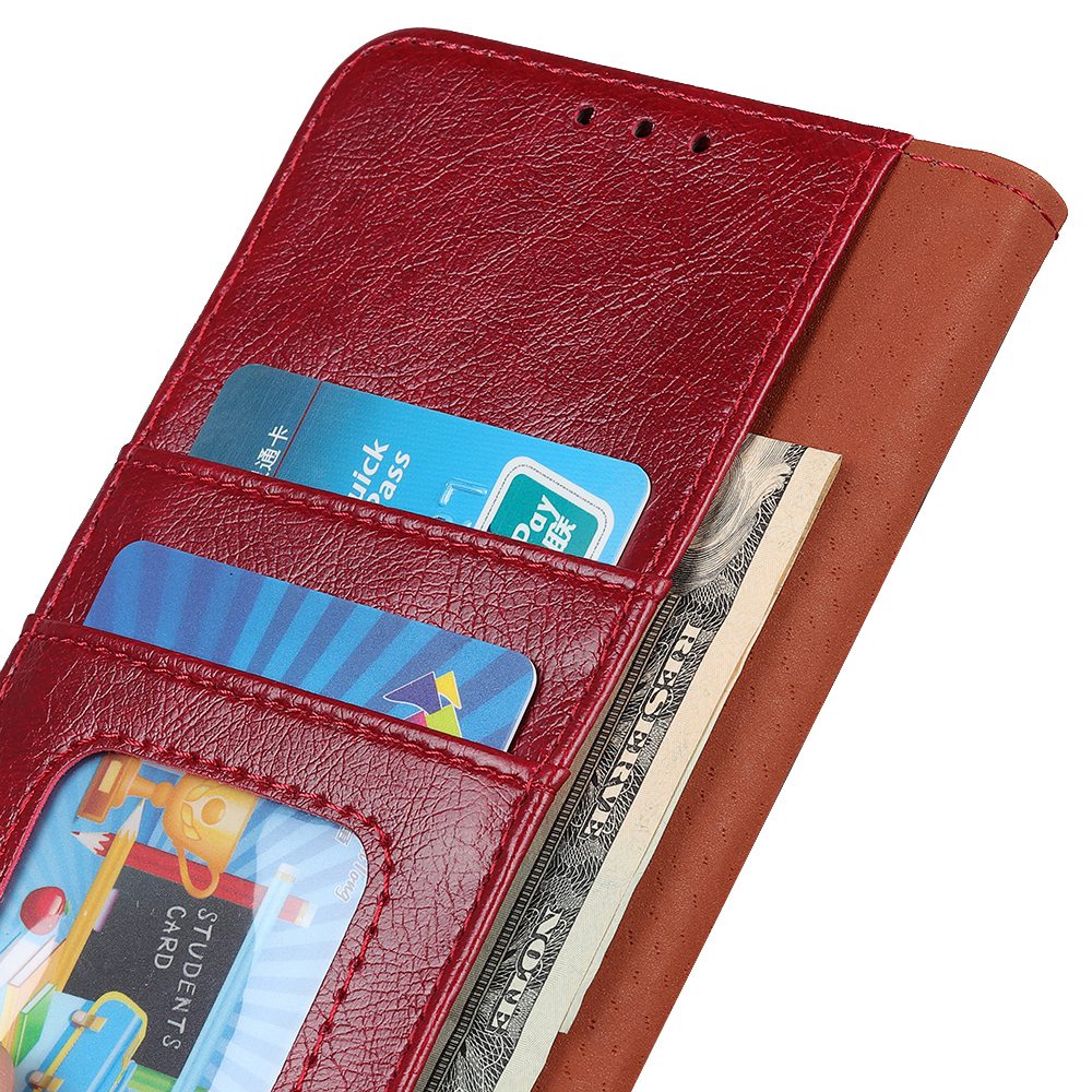 For Motorola Edge 40 5G Dustproof Split Leather Phone Case Nappa Texture Protective Cover with Stand Wallet