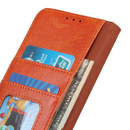 For Motorola Edge 40 5G Dustproof Split Leather Phone Case Nappa Texture Protective Cover with Stand Wallet