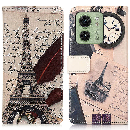 For Motorola Edge 40 5G PU Leather Phone Case Pattern Printing Phone Cover with Stand Wallet