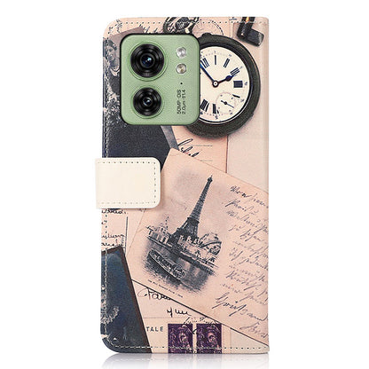 For Motorola Edge 40 5G PU Leather Phone Case Pattern Printing Phone Cover with Stand Wallet