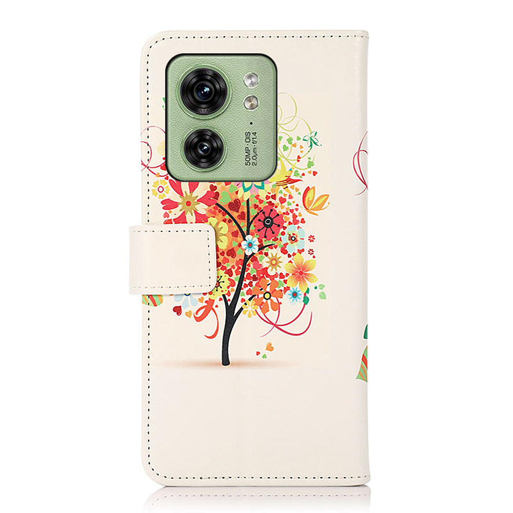 For Motorola Edge 40 5G PU Leather Phone Case Pattern Printing Phone Cover with Stand Wallet