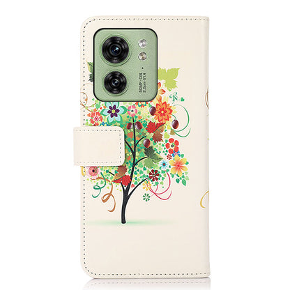 For Motorola Edge 40 5G PU Leather Phone Case Pattern Printing Phone Cover with Stand Wallet