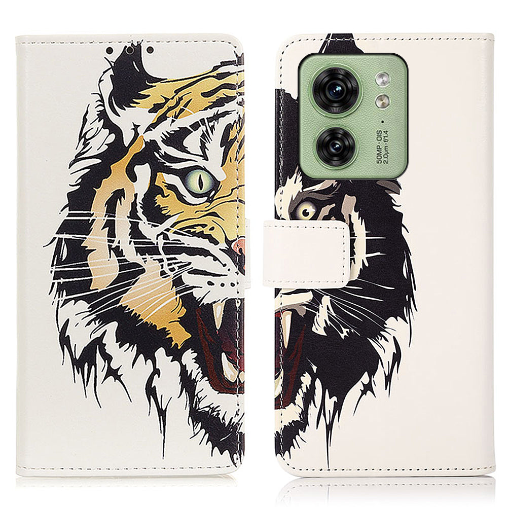For Motorola Edge 40 5G PU Leather Phone Case Pattern Printing Phone Cover with Stand Wallet