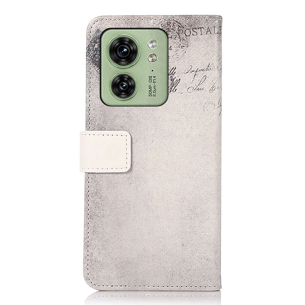 For Motorola Edge 40 5G PU Leather Phone Case Pattern Printing Phone Cover with Stand Wallet