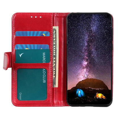 For Motorola Edge 40 5G Shockproof PU Leather Flip Cover Crazy Horse Texture Stand Wallet Phone Case