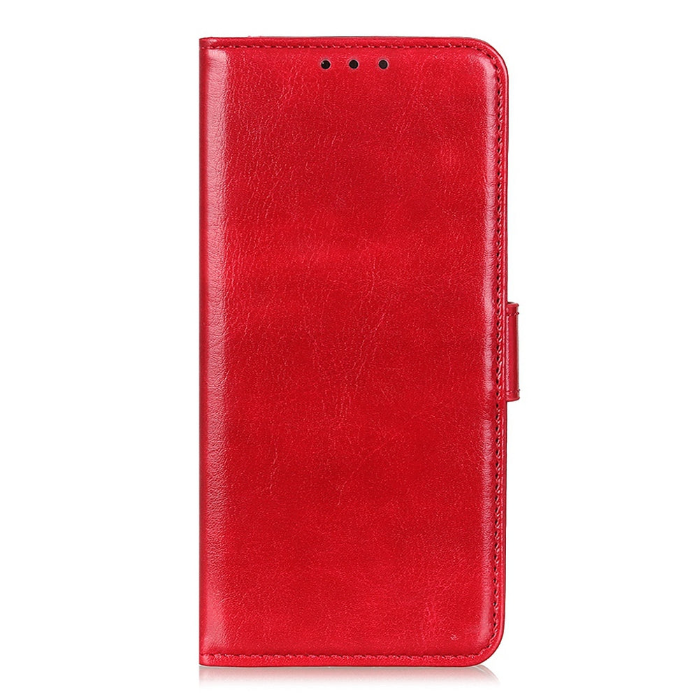For Motorola Edge 40 5G Shockproof PU Leather Flip Cover Crazy Horse Texture Stand Wallet Phone Case