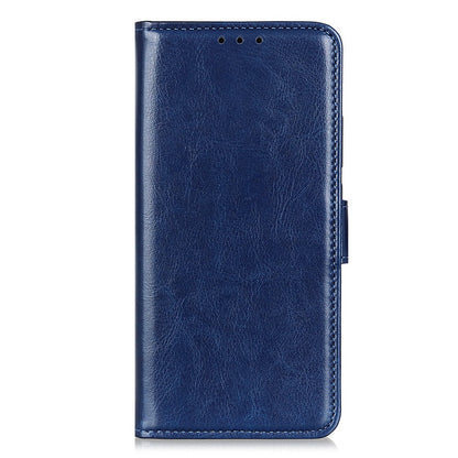 For Motorola Edge 40 5G Shockproof PU Leather Flip Cover Crazy Horse Texture Stand Wallet Phone Case