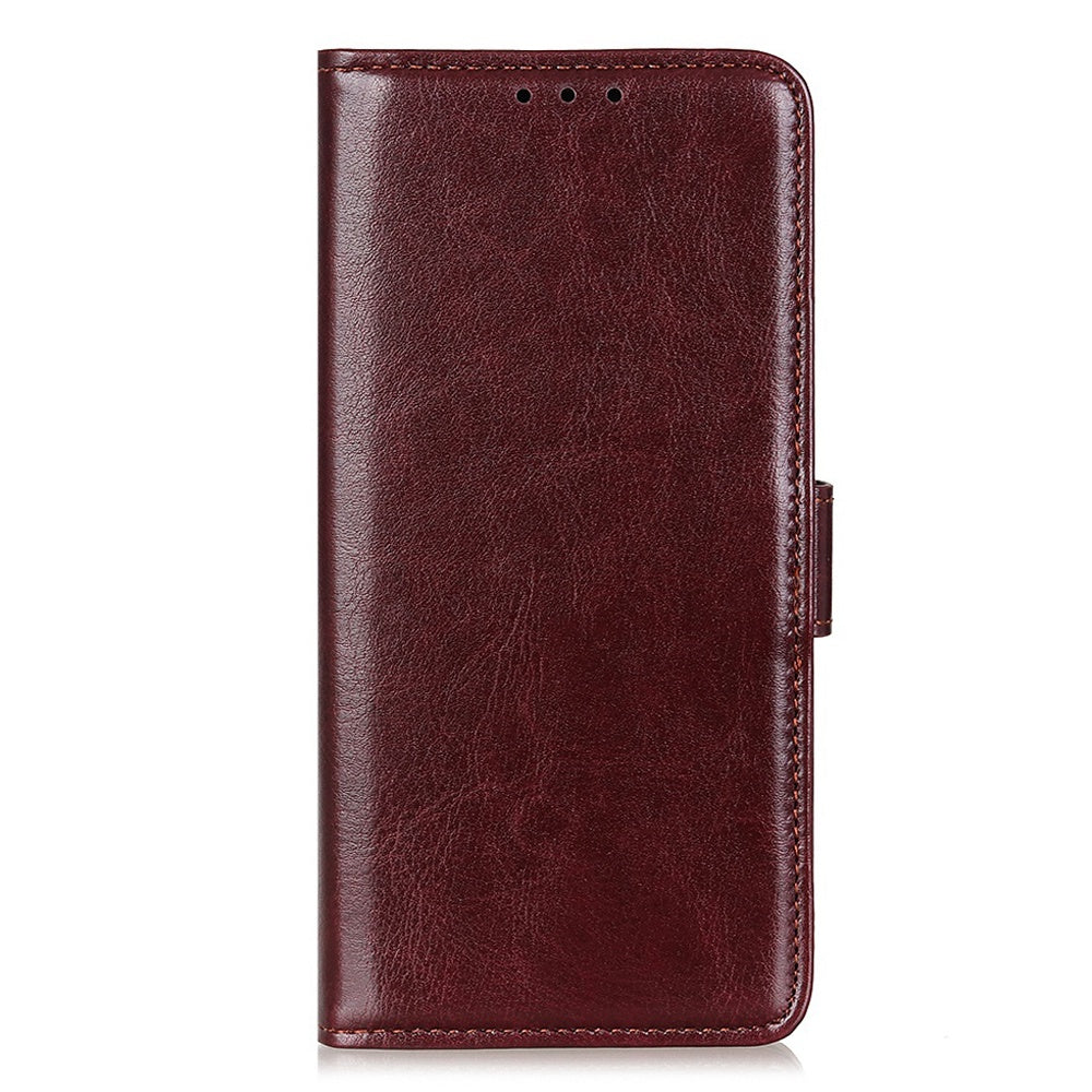 For Motorola Edge 40 5G Shockproof PU Leather Flip Cover Crazy Horse Texture Stand Wallet Phone Case