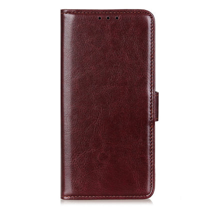 For Motorola Edge 40 5G Shockproof PU Leather Flip Cover Crazy Horse Texture Stand Wallet Phone Case