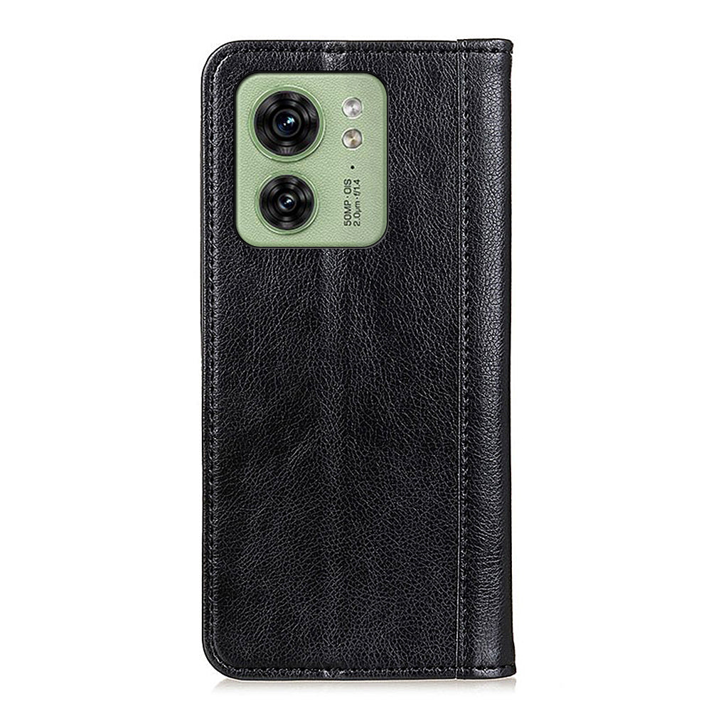 For Motorola Edge 40 5G Stand Litchi Texture Cover Anti-Scratch Split Leather Phone Case Wallet