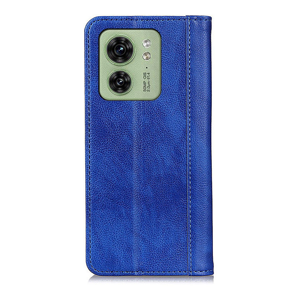 For Motorola Edge 40 5G Stand Litchi Texture Cover Anti-Scratch Split Leather Phone Case Wallet