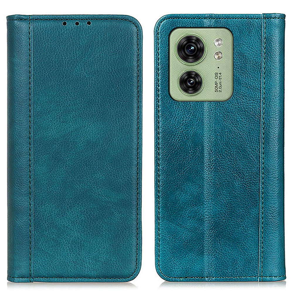 For Motorola Edge 40 5G Stand Litchi Texture Cover Anti-Scratch Split Leather Phone Case Wallet