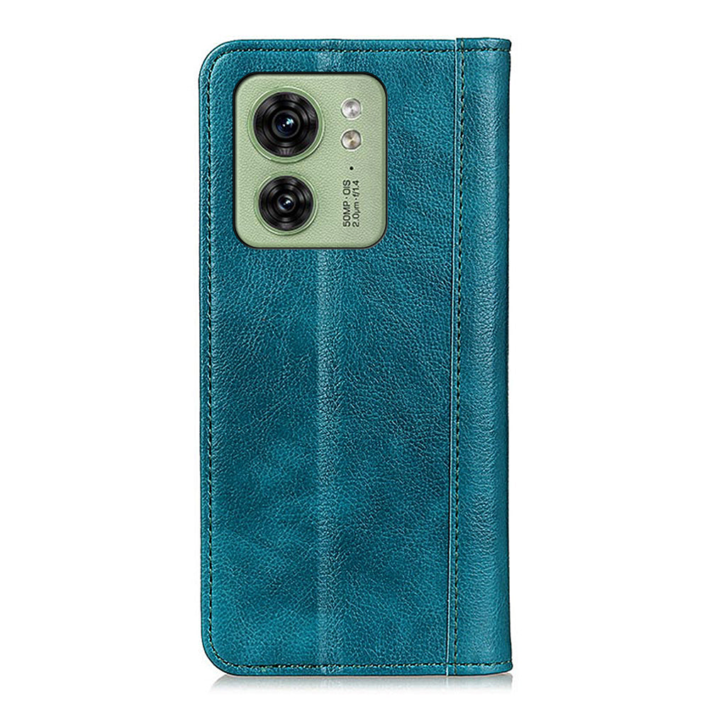 For Motorola Edge 40 5G Stand Litchi Texture Cover Anti-Scratch Split Leather Phone Case Wallet