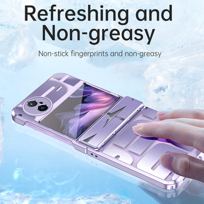 For vivo X Flip Electroplating Phone Case Hinge Protection Hard PC Cover