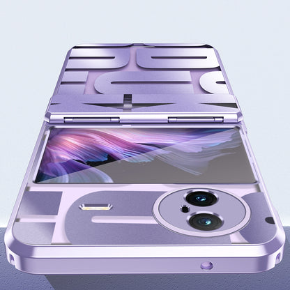 For vivo X Flip Electroplating Phone Case Hinge Protection Hard PC Cover