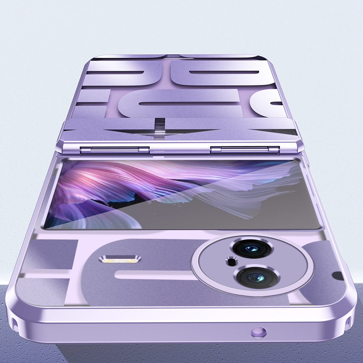 For vivo X Flip Electroplating Phone Case Hinge Protection Hard PC Cover