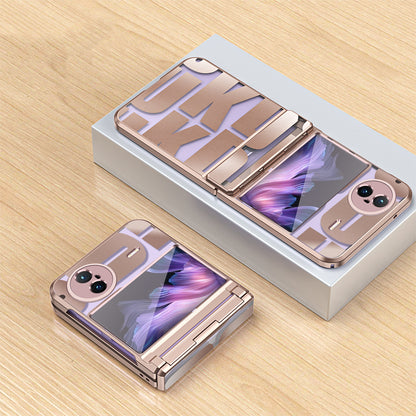 For vivo X Flip Electroplating Phone Case Hinge Protection Hard PC Cover