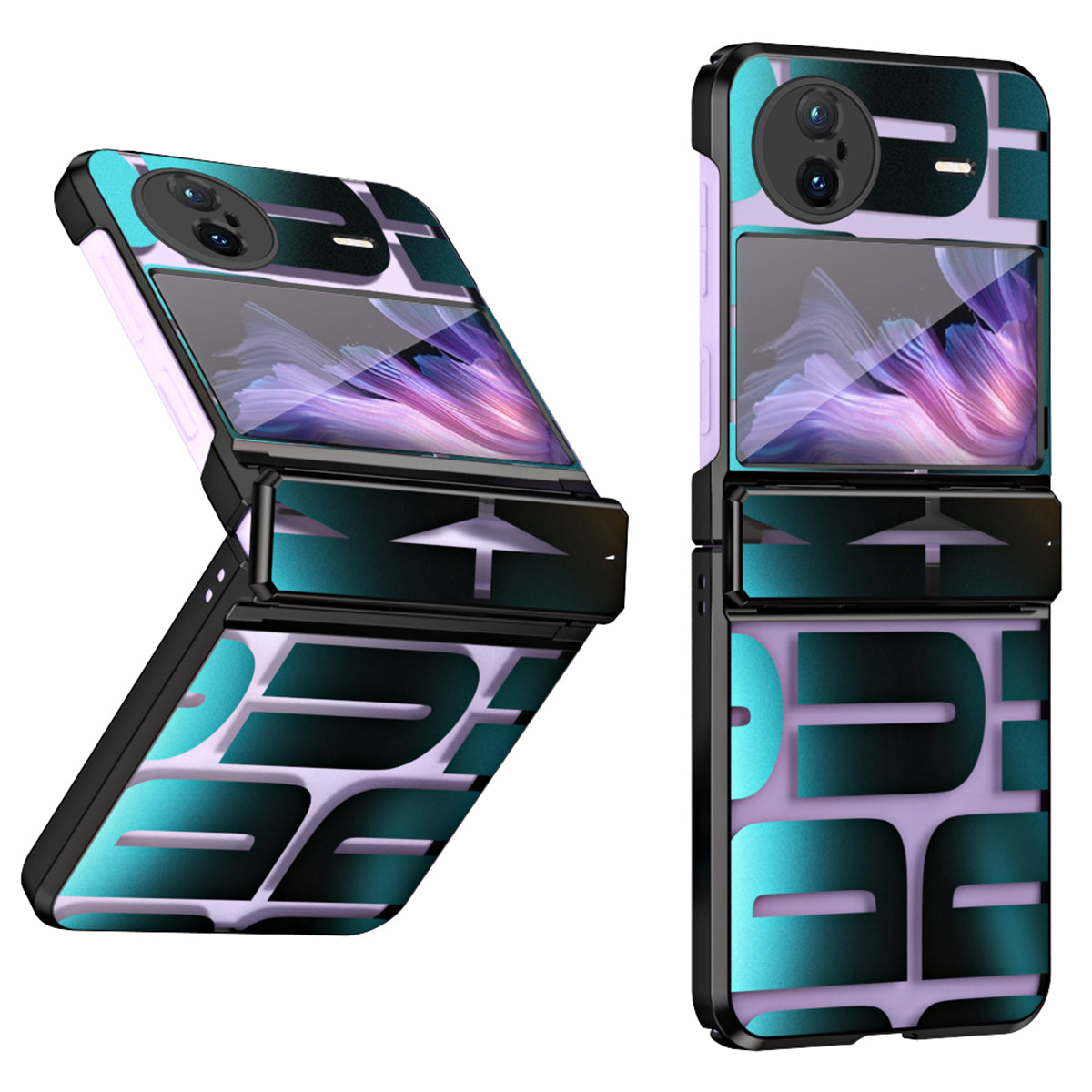 For vivo X Flip Electroplating Phone Case Hinge Protection Hard PC Cover