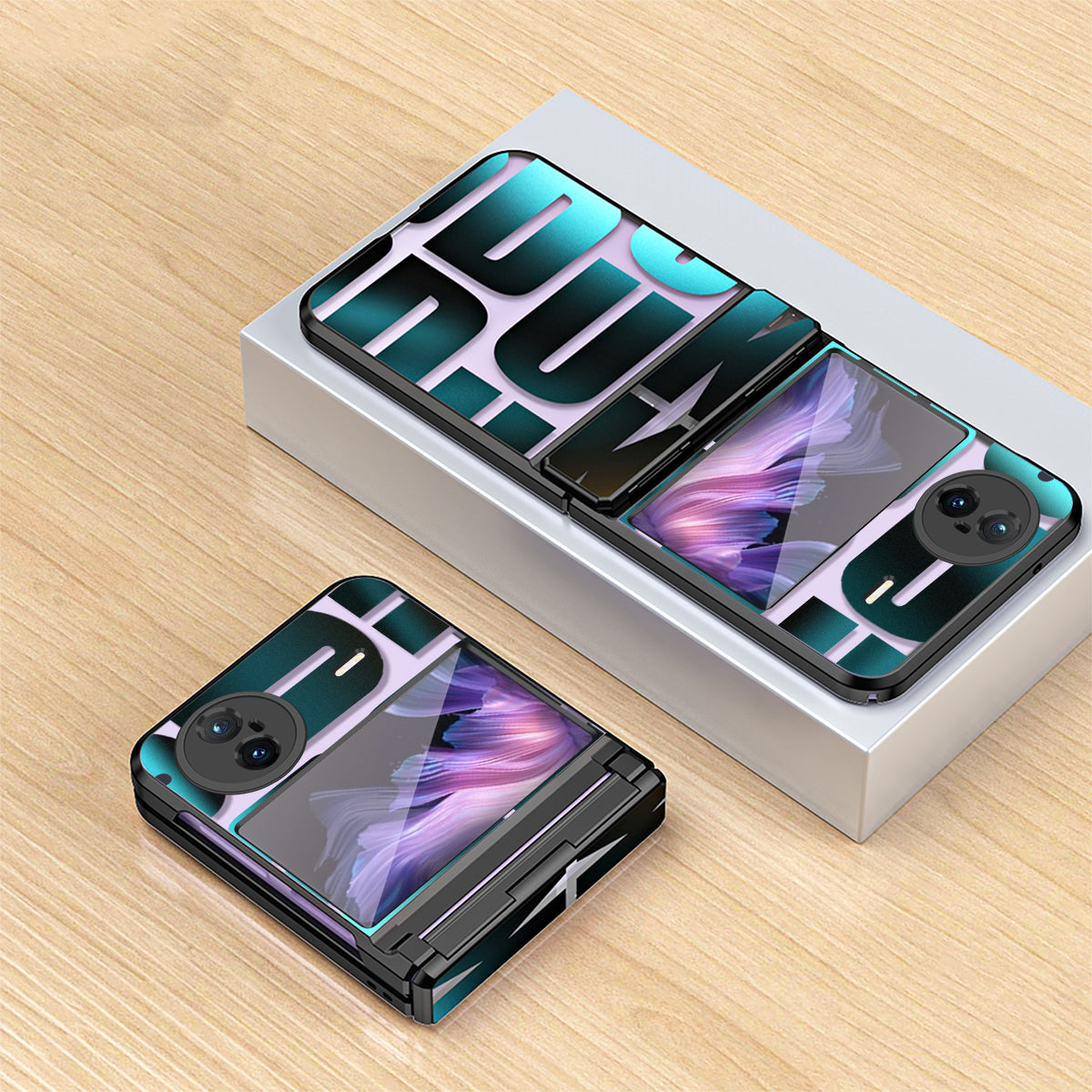 For vivo X Flip Electroplating Phone Case Hinge Protection Hard PC Cover