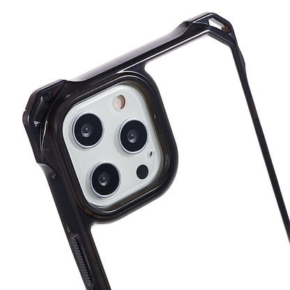 For iPhone 12 / 12 Pro Acrylic + TPU Clear Phone Case Four Corner Anti-Collision Protection Cover with Lanyard