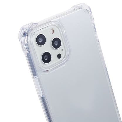 For iPhone 12 / 12 Pro Acrylic + TPU Clear Phone Case Four Corner Anti-Collision Protection Cover with Lanyard