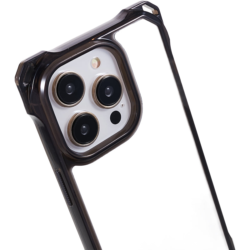 For iPhone 13 Pro Max 6.7 inch Four Corner Anti-drop Cover Clear Acrylic + TPU Phone Case with Lanyard