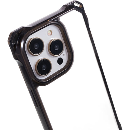 For iPhone 13 Pro Max 6.7 inch Four Corner Anti-drop Cover Clear Acrylic + TPU Phone Case with Lanyard