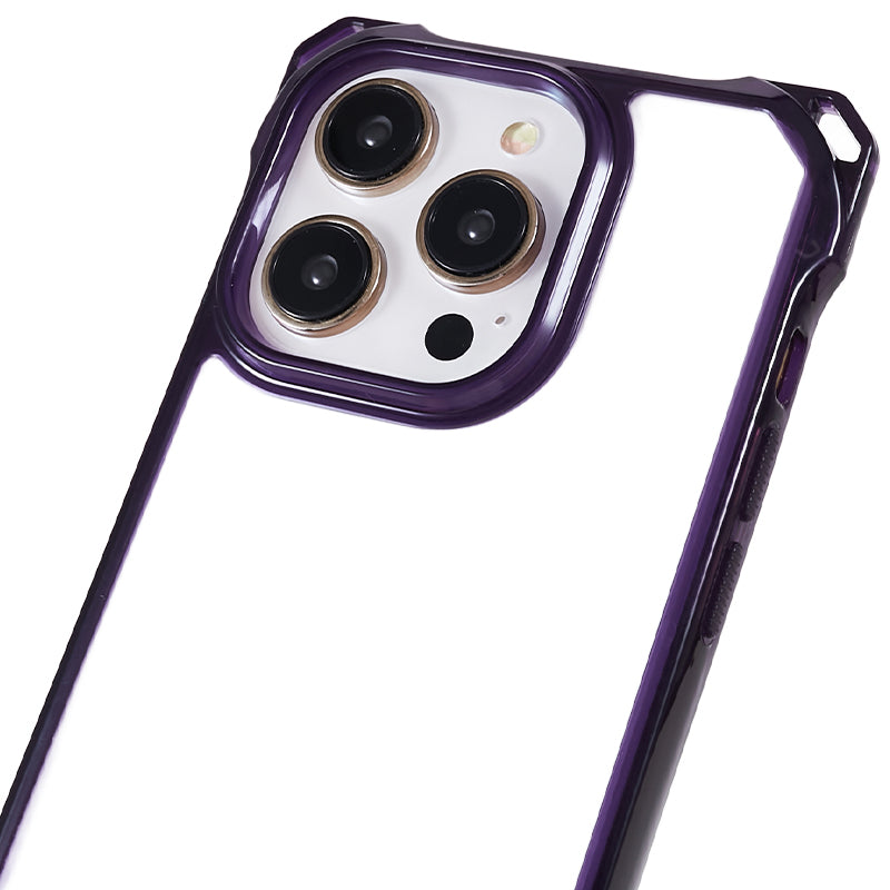 For iPhone 13 Pro Max 6.7 inch Four Corner Anti-drop Cover Clear Acrylic + TPU Phone Case with Lanyard