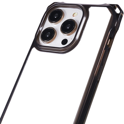 For iPhone 13 Pro 6.1 inch Clear Phone Case Acrylic + TPU Four Corner Shockproof Cover with Lanyard