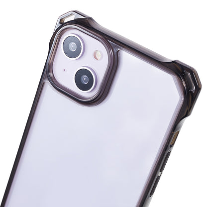 For iPhone 14 / 13 Clear Phone Case Acrylic+TPU Four Corner Anti Drop Cover with Lanyard