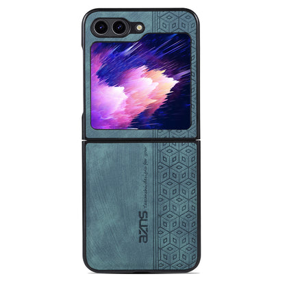 AZNS For Samsung Galaxy Z Flip5 5G Imprinted Pattern Phone Case PU Leather + Hard PC Thin Cover