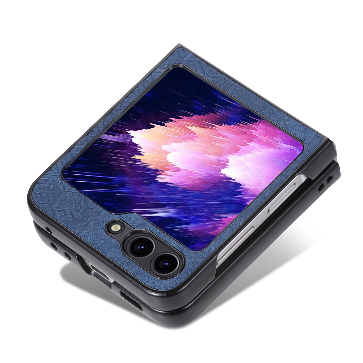 AZNS For Samsung Galaxy Z Flip5 5G Imprinted Pattern Phone Case PU Leather + Hard PC Thin Cover