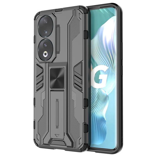 For Honor 90 Anti-drop Phone Cover with Kickstand Hard PC + Soft TPU Protective Case