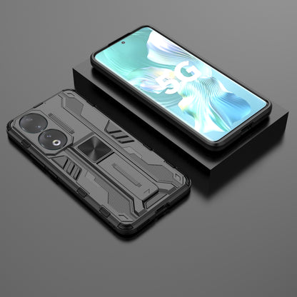 For Honor 90 Anti-drop Phone Cover with Kickstand Hard PC + Soft TPU Protective Case