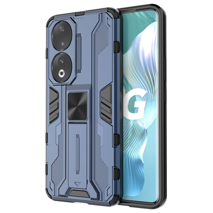 For Honor 90 Anti-drop Phone Cover with Kickstand Hard PC + Soft TPU Protective Case